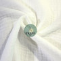 Муслін 4-х шаровий (бавовняна тканина) Жатка молочний однотон (ширина 135см, щільність 130 г.м2), м (#03)