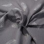 Муслин жатка перышки крупные на сером 135 см, м