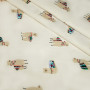 Муслин (хлопковая ткань) ламы на белом - 156 см, м