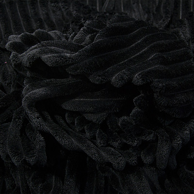 Плюш Minky Stripes Чорний (ширина 160см, щільність 280 г.м2), м