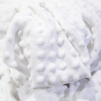 Плюш Minky Dots Білий(ширина 160см, щільність 350 г.м2), м