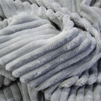 Плюш MinkyStripes Світло-сірий (ширина 160см, щільність 350 г.м2), м