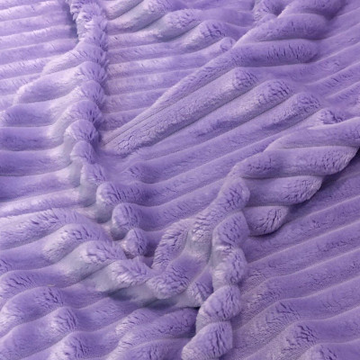 Плюш Minky Stripes Бузковий (ширина 160см, щільність 350 г.м2), м