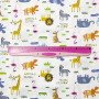Сатин (бавовняна тканина) Animals safari (ширина 160см, щільність 120г/м2), м