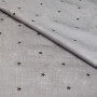 Сатин ( хлопковая ткань) звезды черные на сером  (ширина 160см, 120г/м2) , м