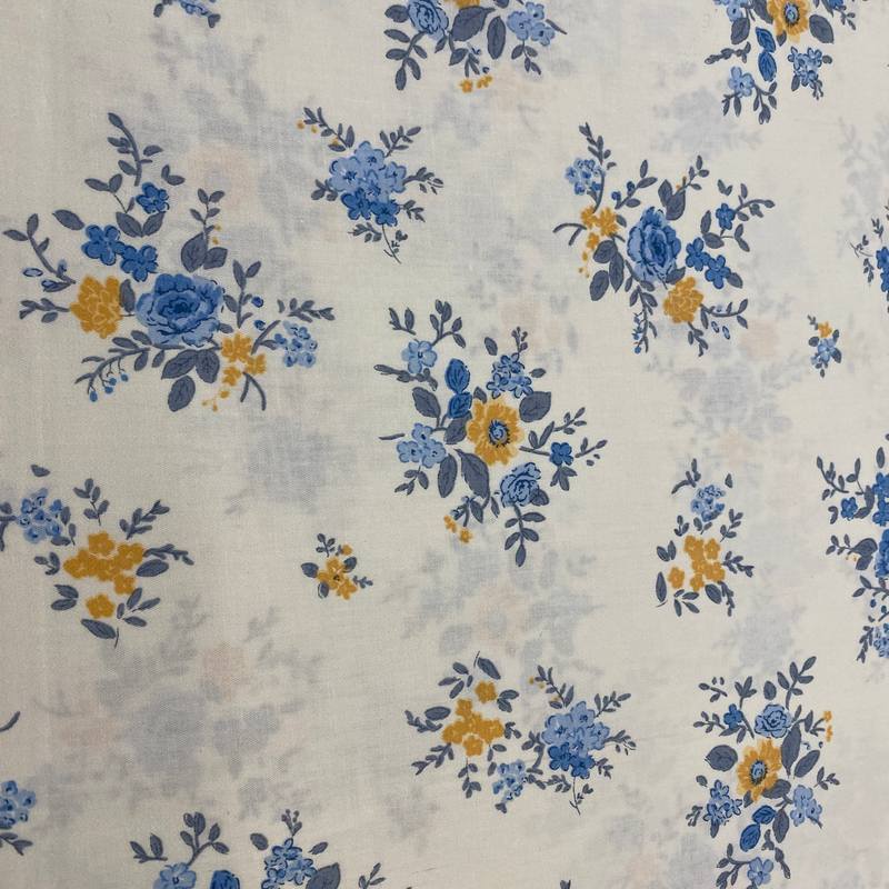 Сатин (бавовняна тканина) Українські квіти (ширина 160см, 120г/м2), м